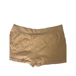Tan bootie shorts